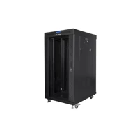 LANBERG Podni ormar, 19", 22U, 600x800, LCD staklena vrata, crna